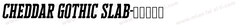Cheddar Gothic Slab字体转换
